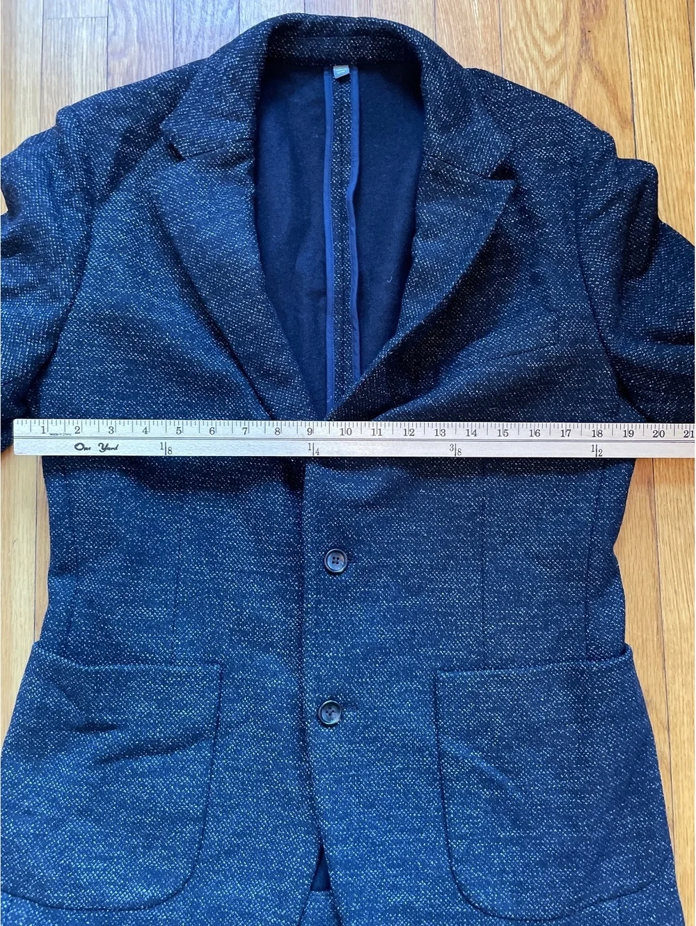 Bonobos Slim Fit Sport Coat 40R Navy Italian Wool Cashmere Blend Blazer Italian